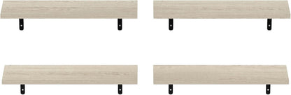 Furinno Rossi 5-Tier Wall Mount Floating Radial Corner Shelf, White