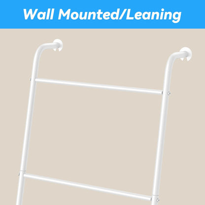 ABQ Blanket Ladder Outdoor Towel Rack for Pool, Decorative Metal Holder for The Living Room Bathroom, Black