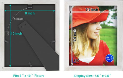 RPJC 5x7 Picture Frames Made of Solid Wood High Definition Glass for Table Top Display and Wall Mounting Photo Frame Black