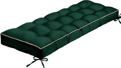 Outdoor Bench Cushion, Tufted Patio Seat Pad for Garden Bench, Porch Swing, Indoor/Outoor Furniture (Blue, 48X18X4 inch)
