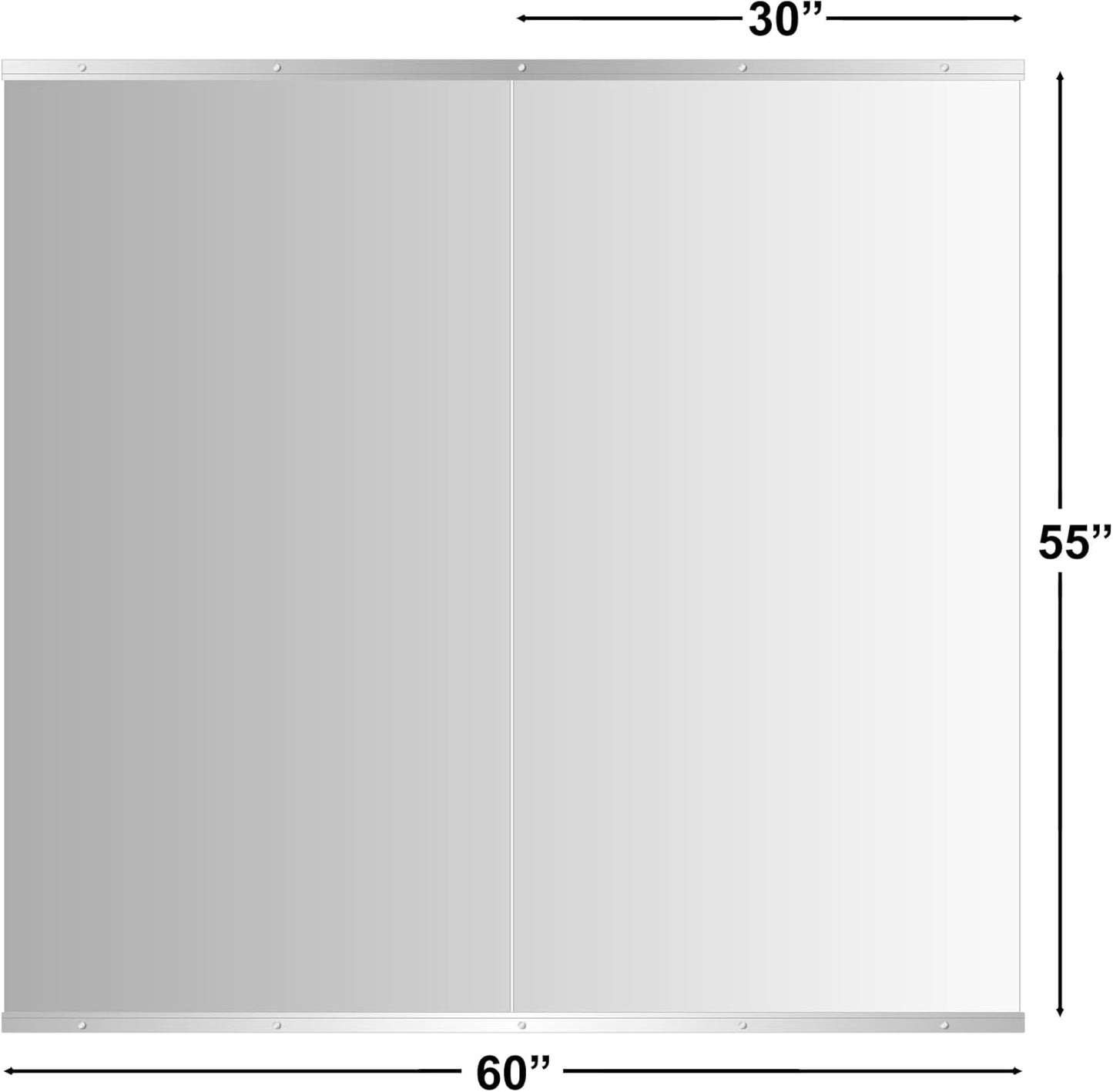 Ruomeng Home Gym Mirrors 12 Inch x 12Pcs Wall Mounted Mirror Glass Frameless Full Length Mirror Tiles for Home Gym, Bedroom, Door & Bathroom