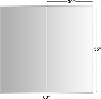 Ruomeng Home Gym Mirrors 12 Inch x 12Pcs Wall Mounted Mirror Glass Frameless Full Length Mirror Tiles for Home Gym, Bedroom, Door & Bathroom