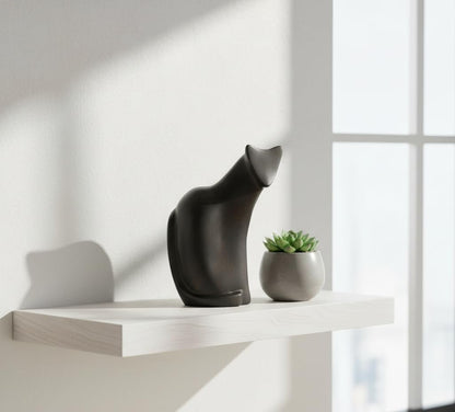 Young's Inc Cat Figurine - Cute Cat Statue - Whimsical Cat Decor for Cat Lovers, Collectibles and Meditation Decor - Cat with Eye Glasses - 4'' L X 3'' W X 5'' H