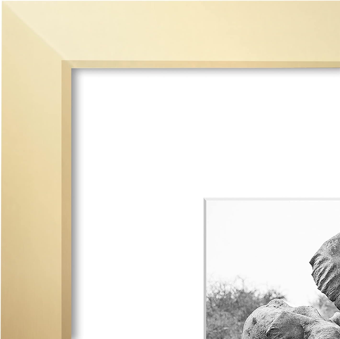 Americanflat 8x10 Picture Frame with Shatter-Resistant Glass - Use as 5x7 Frame with Mat or Display 8x10 Photo Without Mat - Signature Collection - Picture Frames for Tabletop and Wall Display - Black
