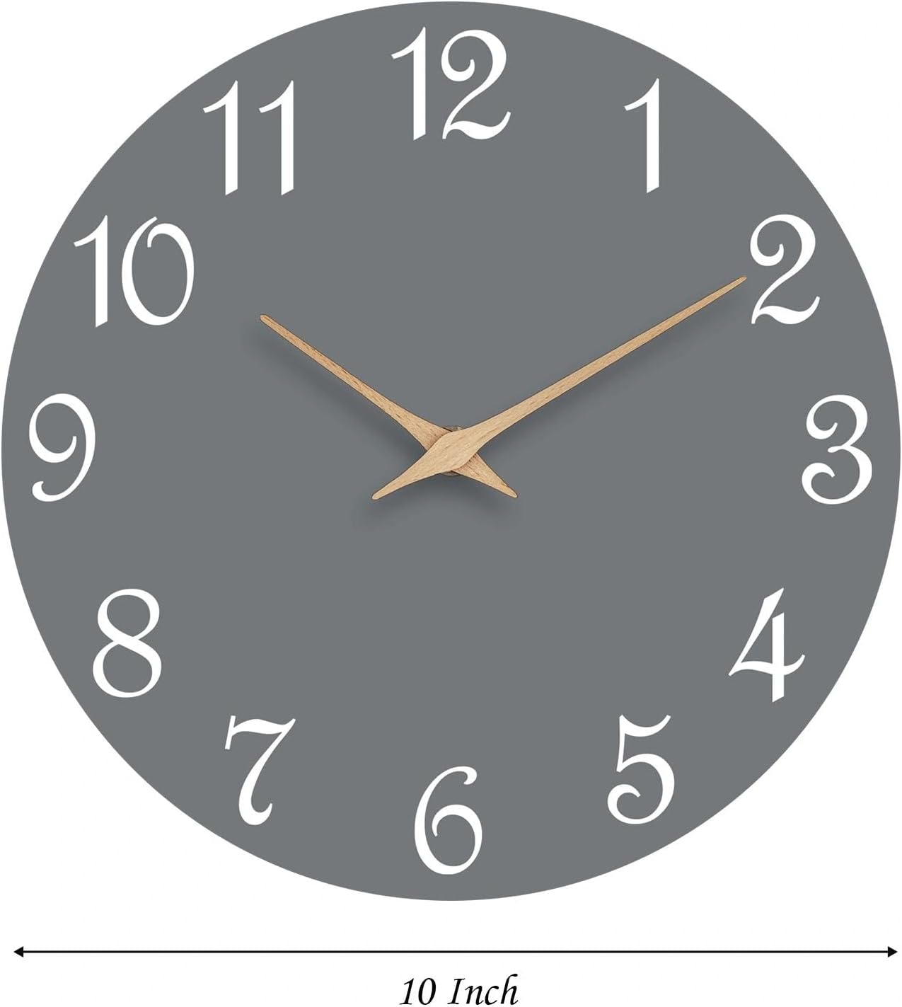 Mosewa Wall Clock 8 Inch Black Battery Operated Silent Non Ticking Simple Minimalist Rose Gold Numbers Decorative for Bedroom Living Room Kitchen Home Bathroom Office