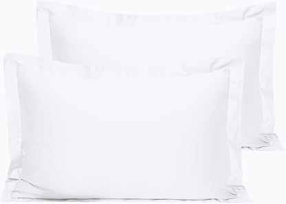 NTBAY Cotton 26x26 Euro Sham Covers - 500 Thread Count Egyptian Cotton Euro Pillow Covers, 2 Pack Super Soft and Breathable 26x26 Pillow Covers, Square Pillow Cases, White