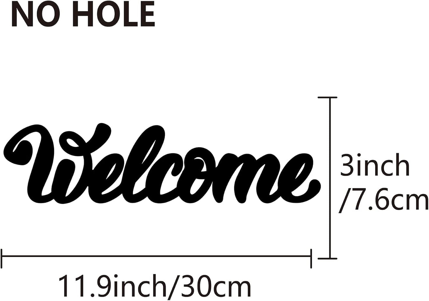 CREATCABIN Welcome Sign Welcome Wood Cutout Wooden Wall Decor Letters Laser Cut Art Unfinished Rustic Decorative DIY for Front Door Home Gallery Porch Coffee Bar Wreath Gift 11.8 x 2.4 Inch
