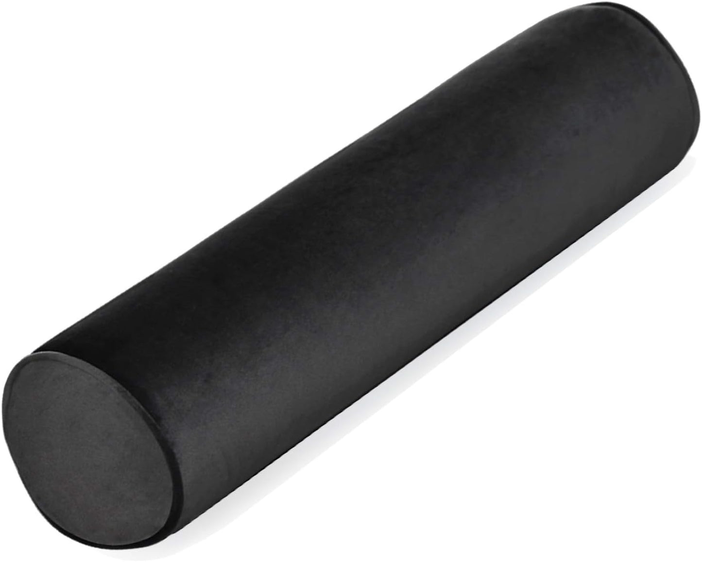 Tinbolunce Memory Foam Roll Pillow for Knee/Leg/Neck - Full Moon Bolster/Round Cylinder Pillow for Sleeping on Side or Back - Removable Cooling Cover Length 18" x 6" Diameter (Navy Blue)
