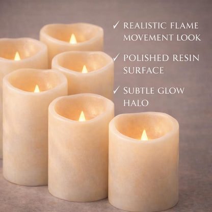 Enido Flameless Candles, Color Changing LED Candles(D: 3" x H: 4" 5" 6") Battery Operated Outdoor Waterpoof Candles Plastic Pack of 9 Flameless Pillar Candles