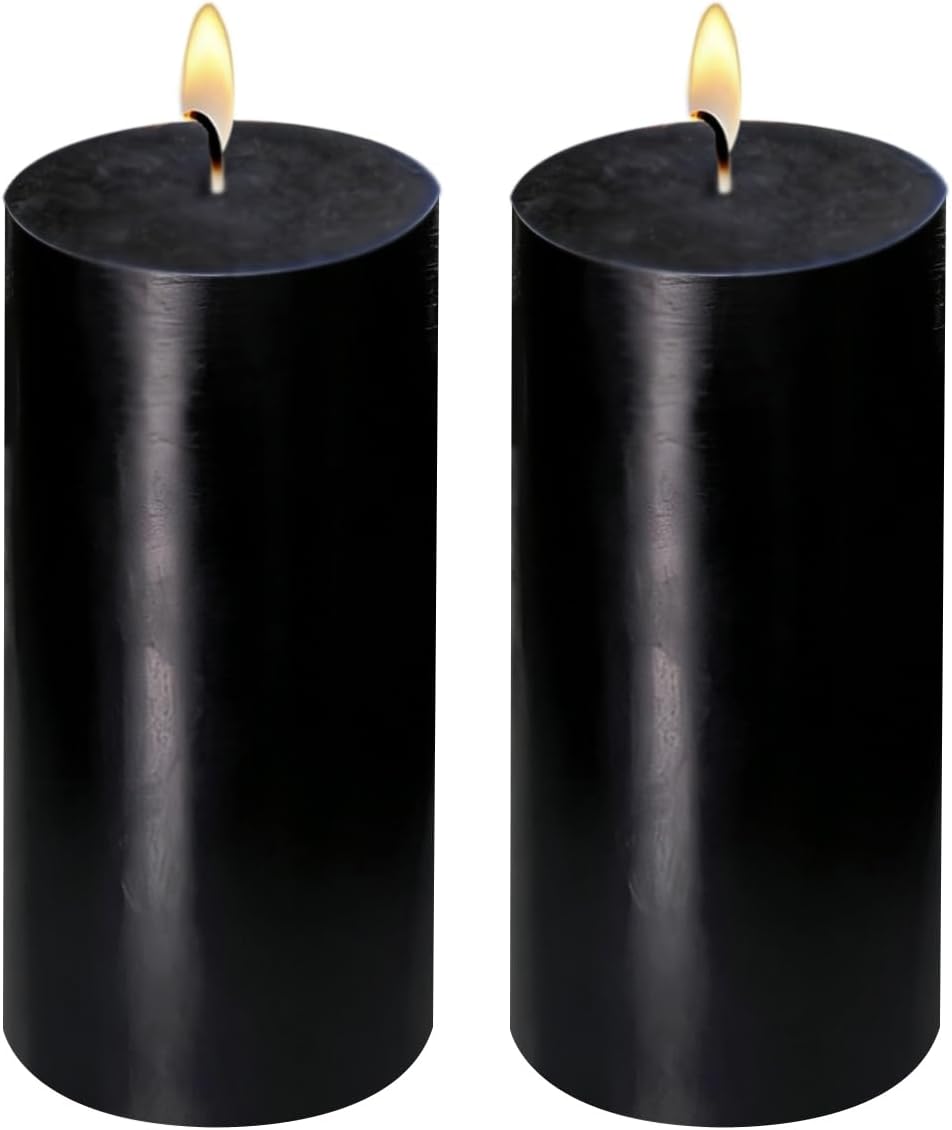 2 Pack 3x6 Inch Sage Green Unscented Pillar Candles - 70 Hour Long Burning Dripless Smokeless Candles for Home Decor Weddings Festivals Spa Meditation