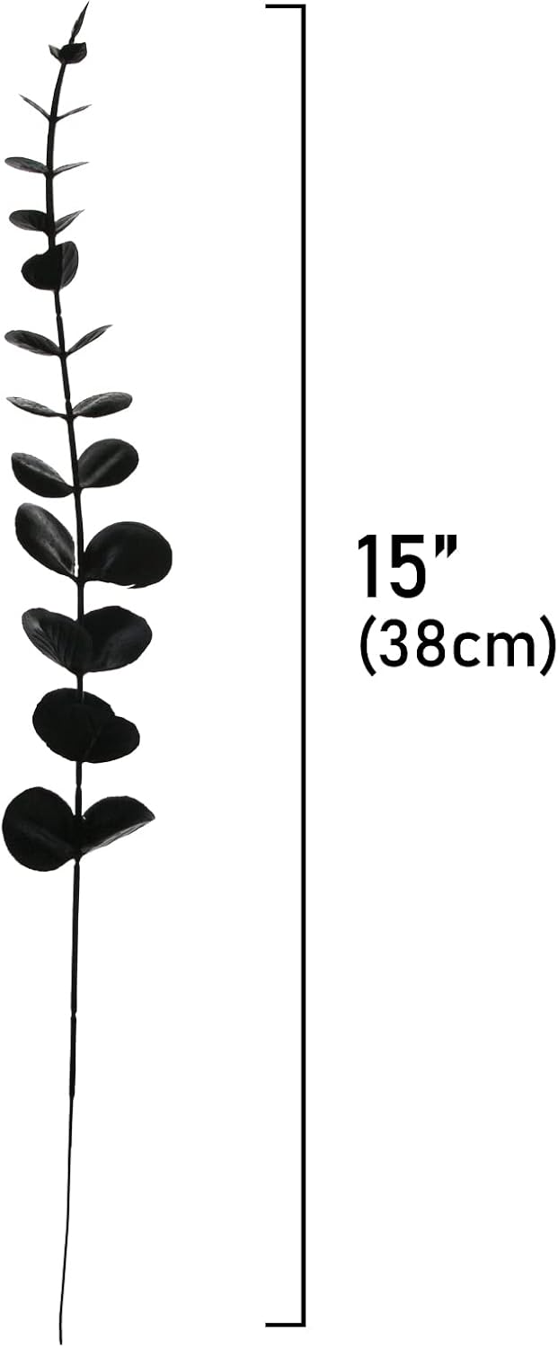 Tinsow 5 Pcs Real Touch Leaf Artificial Eucalyptus Stem Faux Eucalyptuses Wedding Bouquet Centerpiece Home Decor (Green)
