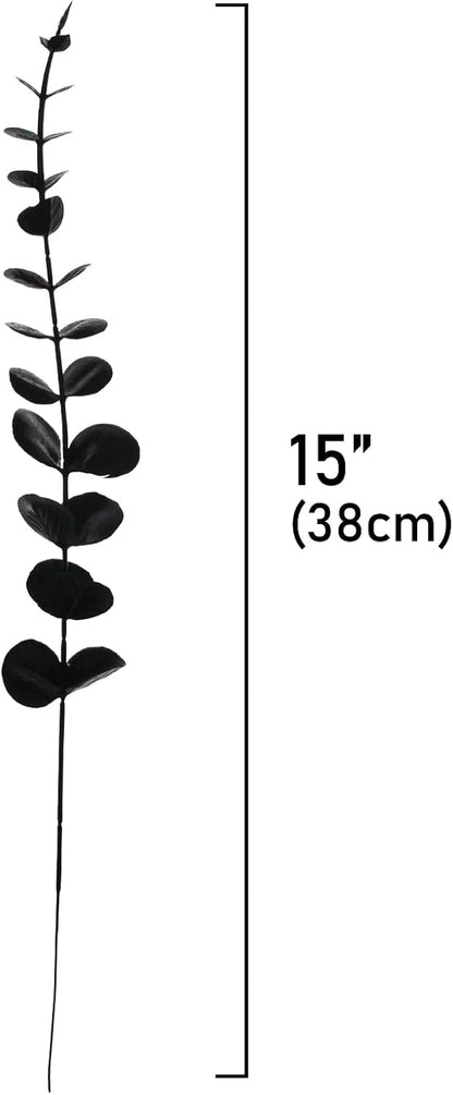 Tinsow 5 Pcs Real Touch Leaf Artificial Eucalyptus Stem Faux Eucalyptuses Wedding Bouquet Centerpiece Home Decor (Green)
