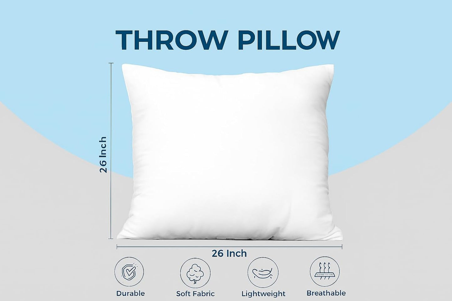 Utopia Bedding Throw Pillows (Set of 4, White) – 16 x 16 Inches Down Alternative Pillows for Bed, Sofa, and Couch - Fluffy Decorative Stuffer Pillow for Indoors & Outdoors
