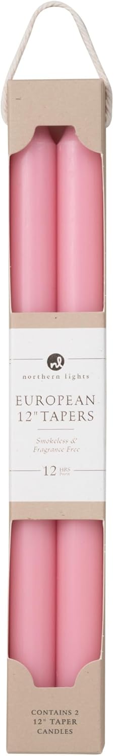 Northern Lights Candles - 12" 2PK Premium Tapers, Prairie Blue - 72865