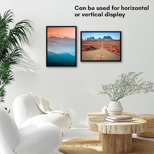 Americanflat 24x36 Poster Frame with Polished Plexiglass - Streamline Collection - Thin Border Picture Frame for Wall Display - Hanging Hardware Included - Black - Colors C