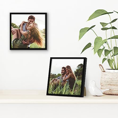 Americanflat 24x36 Poster Frame with Polished Plexiglass - Streamline Collection - Thin Border Picture Frame for Wall Display - Hanging Hardware Included - Black - Colors A