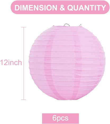 BEISHIDA 10Pcs White Paper Lanterns Decorative Chinese/Japanese Hanging Round Paper Lanterns Lamp for Birthday, Wedding, Christmas, Bridal, Home Decor, Party Decoration(Size of 4”, 6”, 8”, 10”)