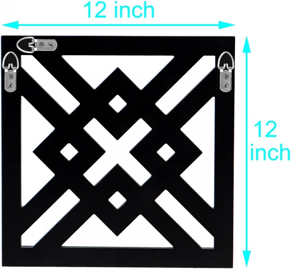 QMDECOR 2 Pack Silver Mirrored Square Wall-Mounted Mirrors Modern Glam Accent Decor for Home