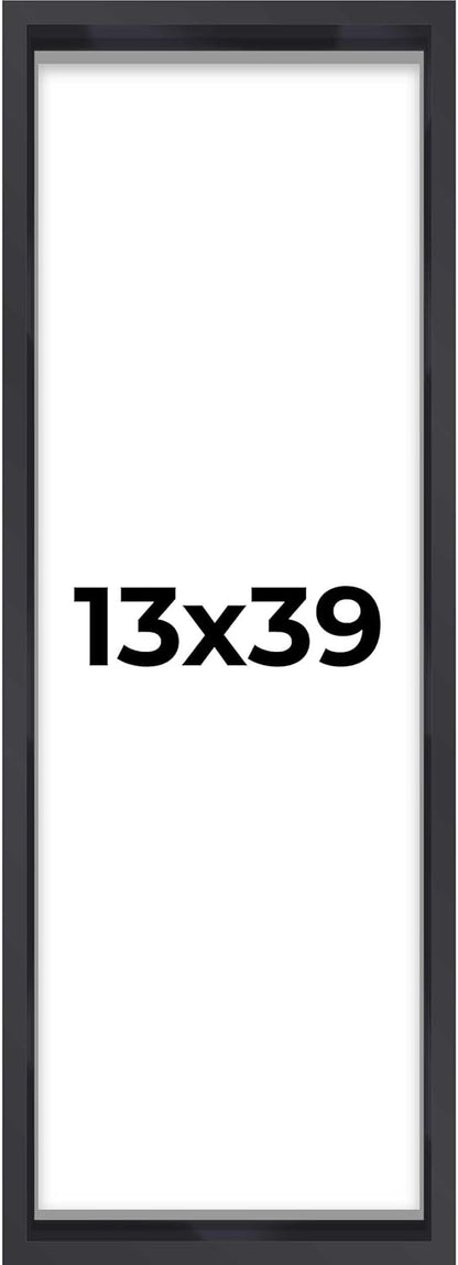 14x14 Shadow Box Black | 3/4" Depth of Usable Space | Solid Wood Pine | Includes UV Resistant Acrylic Plexiglass, Acid-Free Backing & Hanging Hardware | Made to Order in USA - Colors E