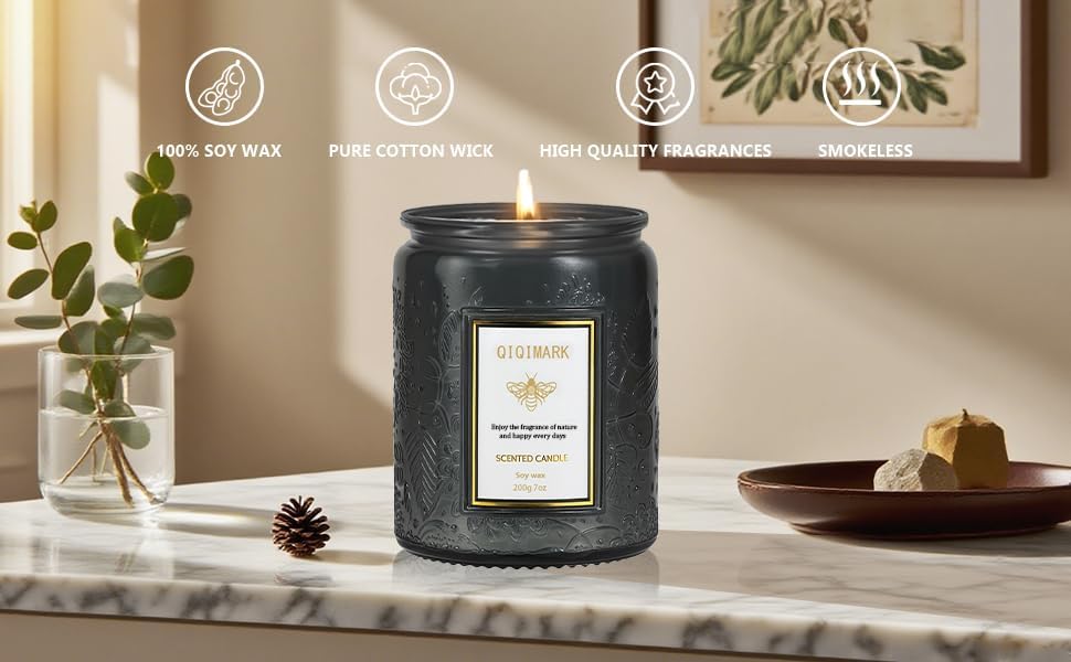 Mother’s Day Candles Gift Set for Mom, Natural Soy Wax Scented Jar Candles 6-Pack, Aromatherapy Candles for Home, 42oz 300 Hours Long Lasting, Gifts for Women