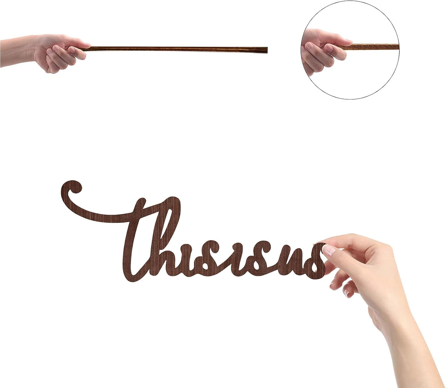 CREATCABIN Cutout Sign Family Letter Wooden Wall Art Decor Wood Word Sculpture Signs Rustic Farmhouse for Housewarming Home Front Door Entryway Wall Decoration, Brown, 11.9 x 5.5inch