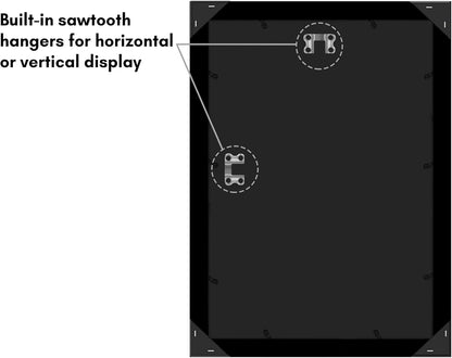 Americanflat 16x20 Picture Frame with Polished Plexiglass - Black Picture Frame - Wide Photo Frames Made of Engineered Wood for Vertical or Horizontal Wall Display - Epic Collection - Black - Colors A