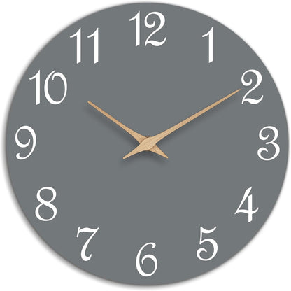 Mosewa Wall Clock 8 Inch Black Battery Operated Silent Non Ticking Simple Minimalist Rose Gold Numbers Decorative for Bedroom Living Room Kitchen Home Bathroom Office