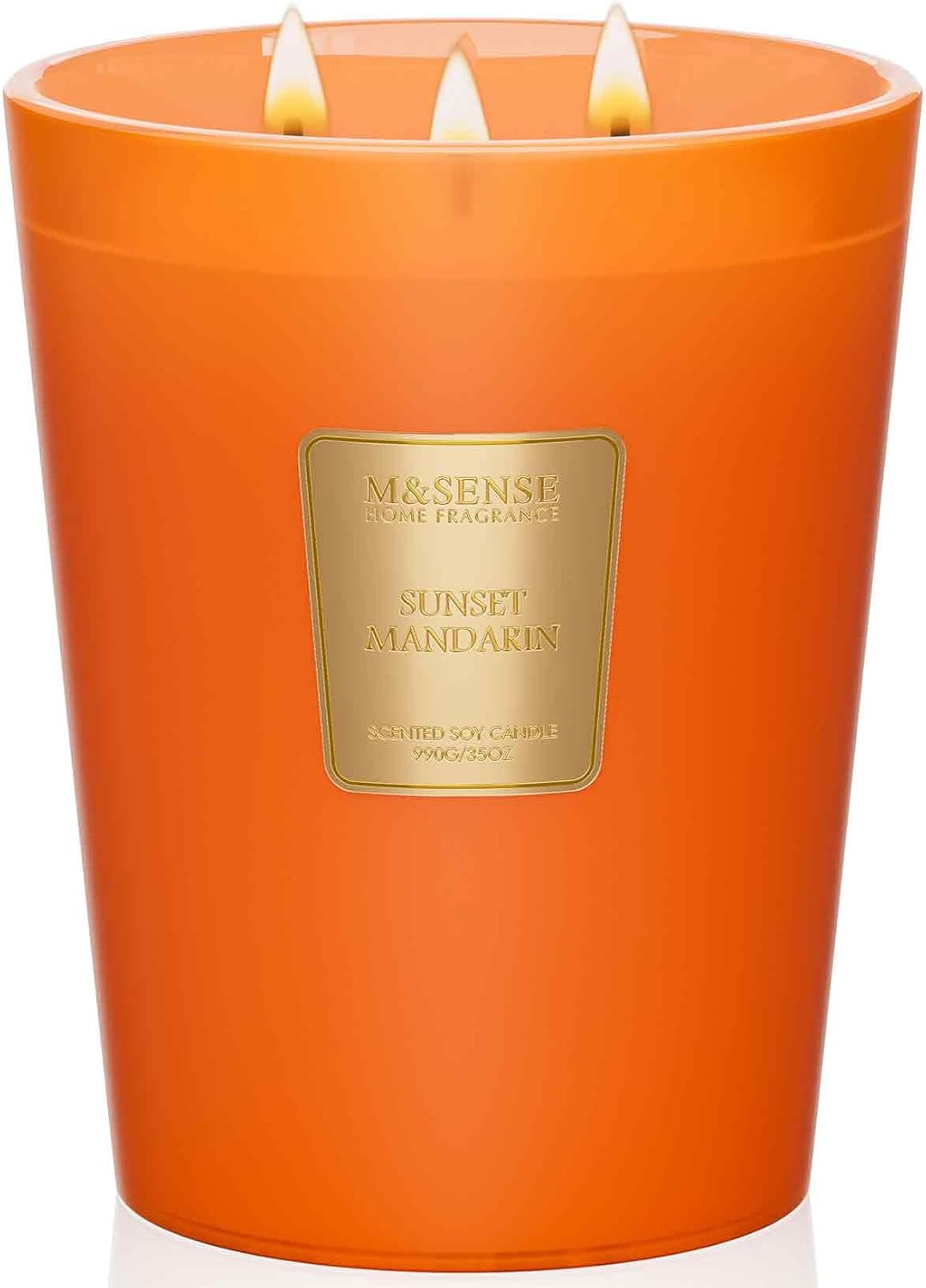 M&SENSE Jasmine Candles Highly Scented 3 Wick 35oz 150 Hours Burn Extra Large Jar Candles for Women, Natural Soy Wax Aromatherapy Candle for Stress Relief, Meditation, Yoga, Spa - Colors A