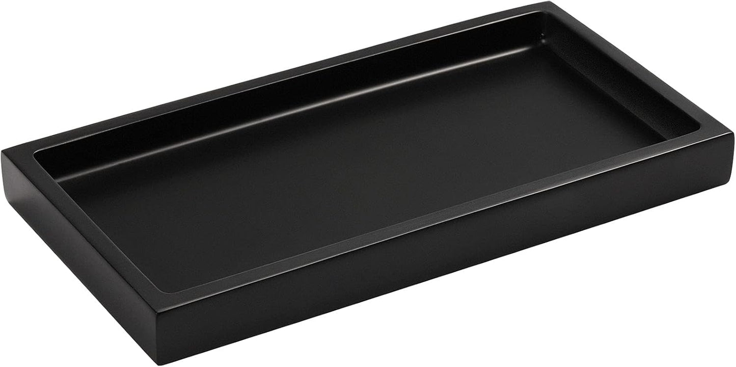 Luxspire Bathroom Vanity Tray, 8 x 4 inch Resin Kitchen Sink Tray for Soap Dispenser Bathroom Countertop Organizer Plate Holder for Perfume Soap Towel Bathroom Accessories, Mini, White Marble