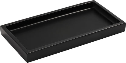 Luxspire Bathroom Vanity Tray, 8 x 4 inch Resin Kitchen Sink Tray for Soap Dispenser Bathroom Countertop Organizer Plate Holder for Perfume Soap Towel Bathroom Accessories, Mini, White Marble