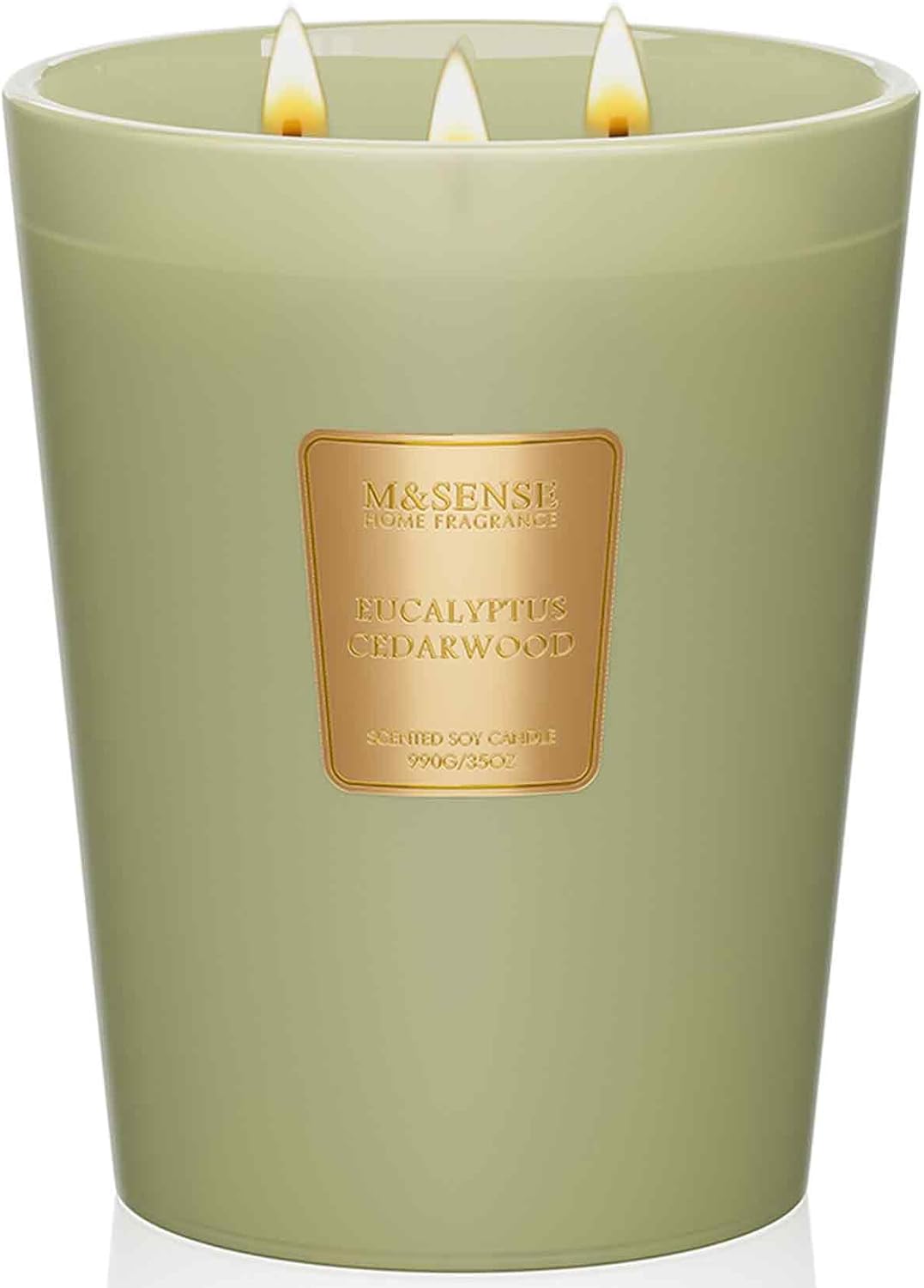 M&SENSE Jasmine Candles Highly Scented 3 Wick 35oz 150 Hours Burn Extra Large Jar Candles for Women, Natural Soy Wax Aromatherapy Candle for Stress Relief, Meditation, Yoga, Spa - Colors A