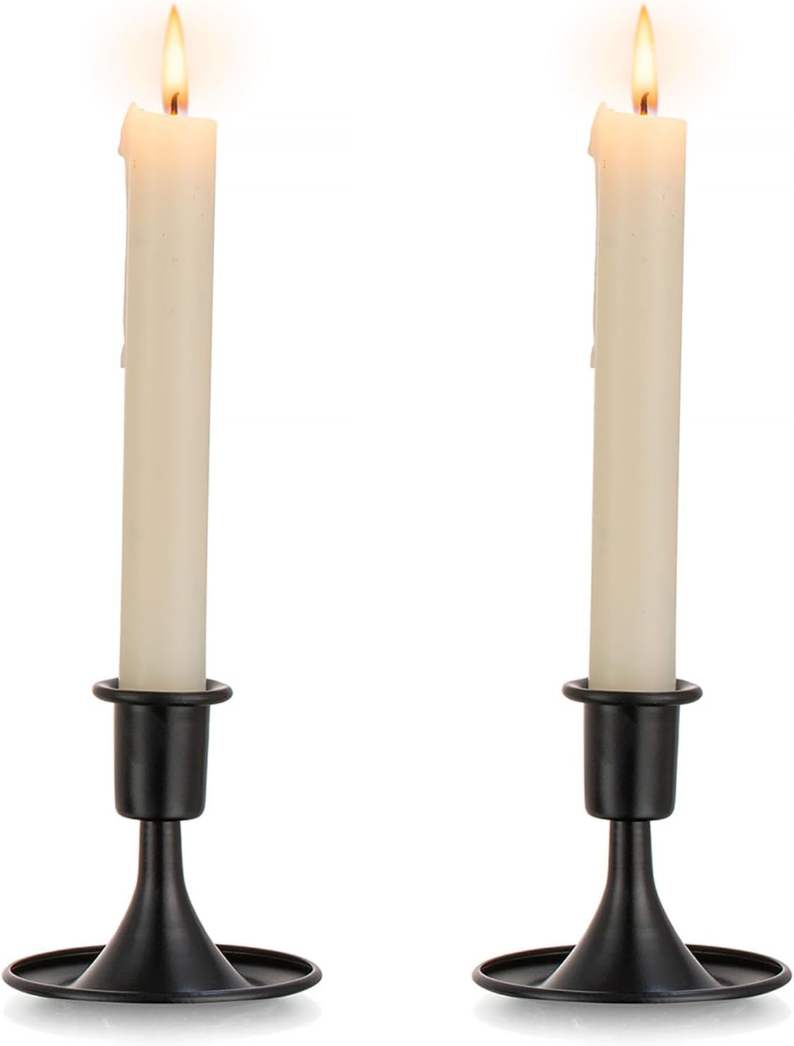 Candlestick Holders Taper Candle Holders, Romadedi Gold Candle Stick Candle Holder for Table Centerpiece, Wedding Reception, Festive Christmas Mantel Decoration or Home Decor, Set of 2
