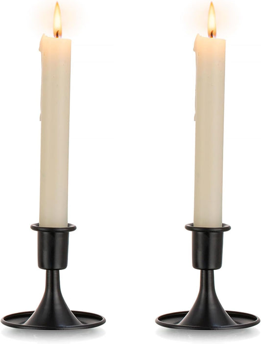 Candlestick Holders Taper Candle Holders, Romadedi Gold Candle Stick Candle Holder for Table Centerpiece, Wedding Reception, Festive Christmas Mantel Decoration or Home Decor, Set of 2
