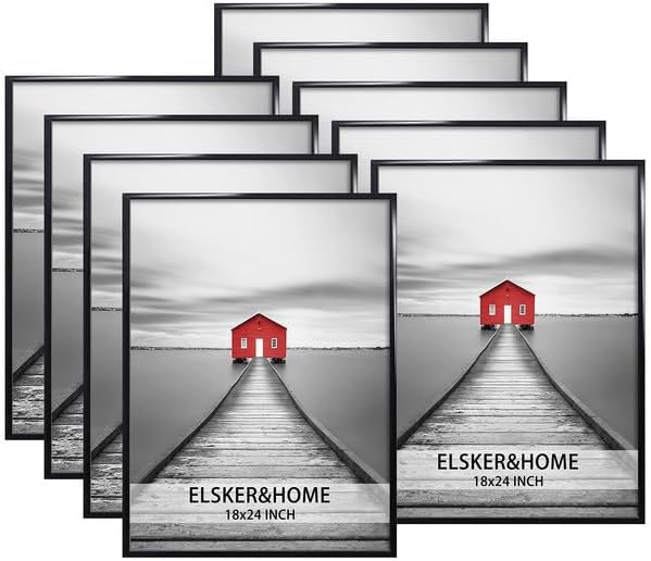 ELSKER&HOME 22.375 x 34 Poster Frame 3 Pack, Black Picture Frame for Horizontal or Vertical Wall Mounting, Sturdy and Scratch-proof
