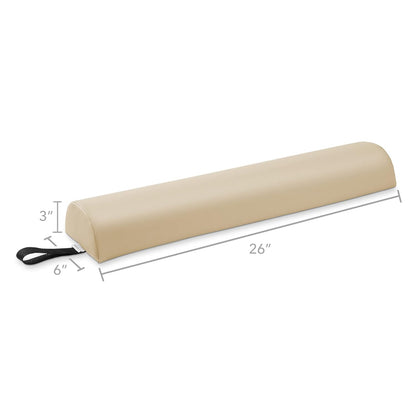Saloniture Half Round Massage Table Bolster Pillow Pad - 26 x 6 x 3 Inch - Black
