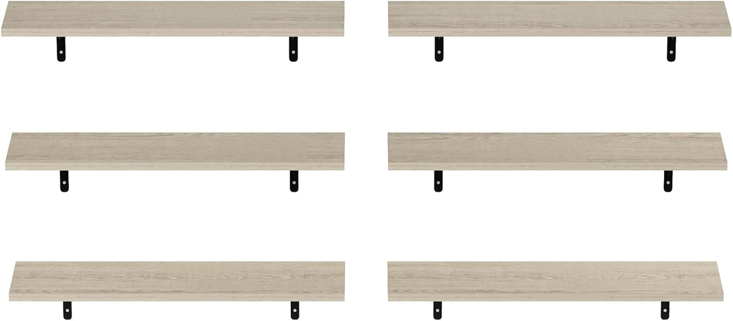 Furinno Rossi 5-Tier Wall Mount Floating Radial Corner Shelf, White