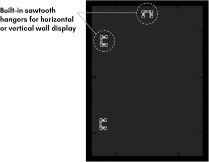 Americanflat 16x20 Picture Frame with Polished Plexiglass - Black Picture Frame - Wide Photo Frames Made of Engineered Wood for Vertical or Horizontal Wall Display - Epic Collection - Black - Colors A