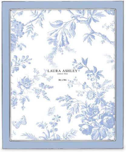 Laura Ashley 5x7 Navy Enamel Picture Frame, Gold Metal Edge with Easel, for Countertop, Counterspace, Tabletop Display, Bookshelf, Desk, Wall Décor, Photo Gallery (5x7, Navy W/Gold)