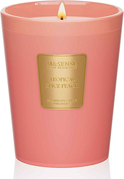 M&SENSE Jasmine Candles Highly Scented 3 Wick 35oz 150 Hours Burn Extra Large Jar Candles for Women, Natural Soy Wax Aromatherapy Candle for Stress Relief, Meditation, Yoga, Spa - Colors B