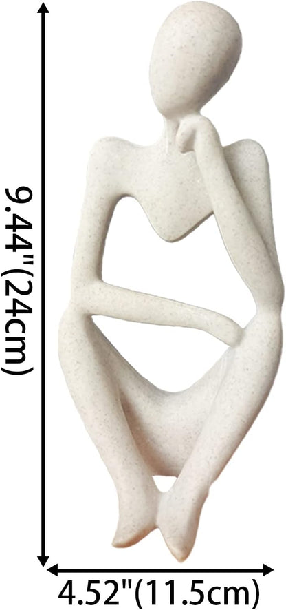 Thinker Statues And Sculptures, Sandstone Resin Thinker Statue Ornaments, Abstract Style Sculptures, Housewarming Gifts, Housewarming Decorations, Living Room Dining Desk Decorations (Right, Small)