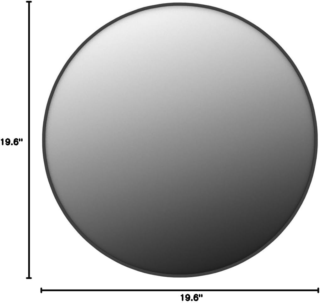 HARRITPURE Round Mirror 30 Black Wall Mounted Circle Mirrors Vanity Mirror with Brushed Aluminum Alloy Frame Modern Decoration for Bathroom, Living Room, Vanity, Bedroom, Entryway
