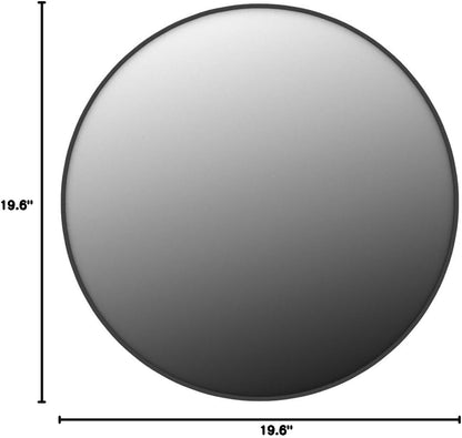 HARRITPURE Round Mirror 30 Black Wall Mounted Circle Mirrors Vanity Mirror with Brushed Aluminum Alloy Frame Modern Decoration for Bathroom, Living Room, Vanity, Bedroom, Entryway