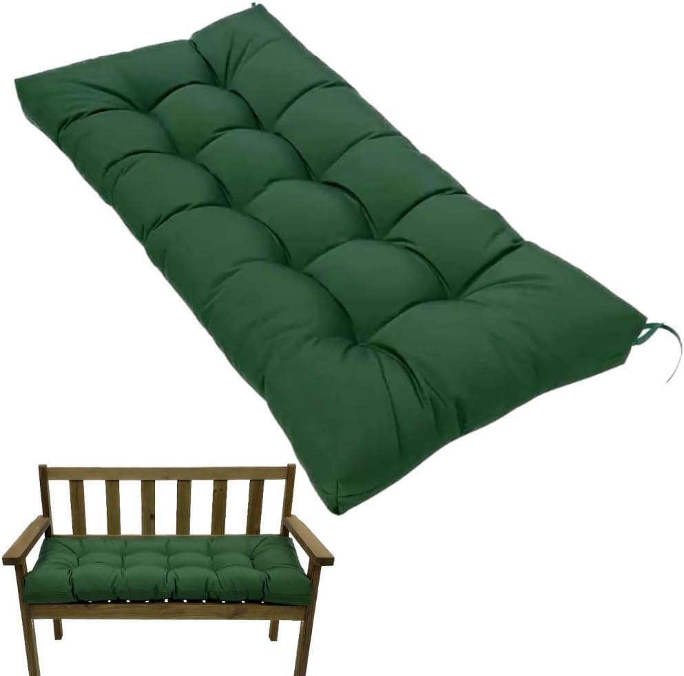 Bench Cushions for Indoor Furniture,Tufted Patio Bench Seat Cushion, Swing Seat Cushion,Garden Loveseat Cushions,Outdoor Cushions for Lounger Garden Furniture Patio (Navy Blue, 39.3x19.7)