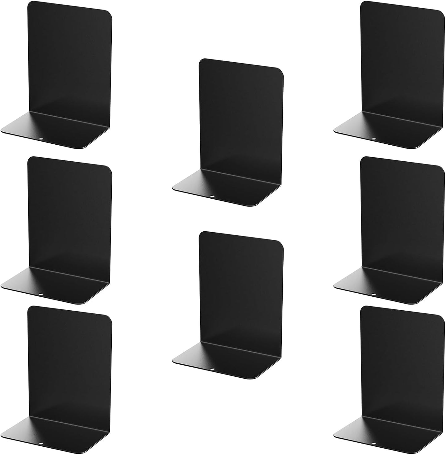 Book Ends, 2 Pieces Metal Bookend for Shelves, Bookends for Heavy Books, Book Holders for Shelves, Desk Organizers, Book Dividers for Office, School, Bookstore, Home
