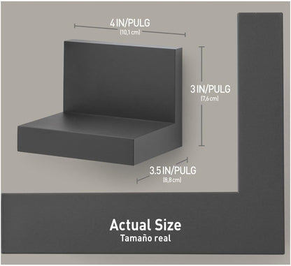 Command Display Ledges, Holds up to 2 lb, Quartz, 2 Ledges with 8 Medium Strips, Damage-Free Hanging Floating Shelf with Adhesive Strips, Personalize Living Room, Bedroom, Kids Room or Office