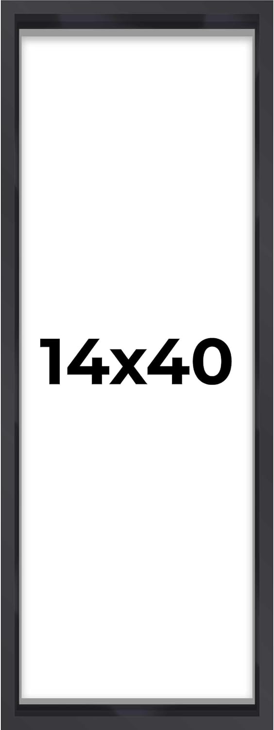 14x14 Shadow Box Black | 3/4" Depth of Usable Space | Solid Wood Pine | Includes UV Resistant Acrylic Plexiglass, Acid-Free Backing & Hanging Hardware | Made to Order in USA - Colors C