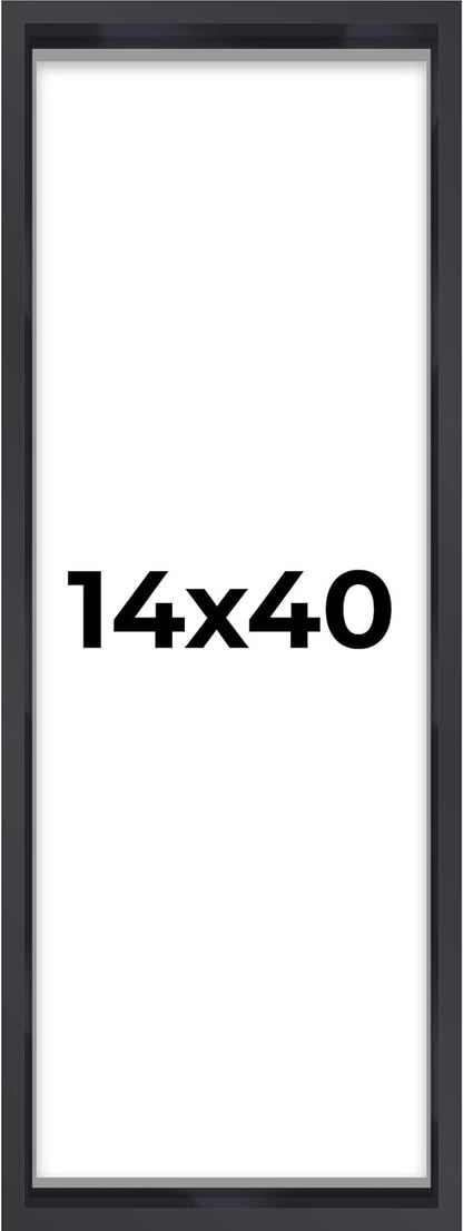14x14 Shadow Box Black | 3/4" Depth of Usable Space | Solid Wood Pine | Includes UV Resistant Acrylic Plexiglass, Acid-Free Backing & Hanging Hardware | Made to Order in USA - Colors C