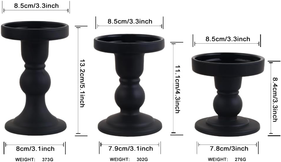 6-Piece Set of Glass Candlestick, Crystal Candlestick Holder Holder and Conical Candle, Christmas Candle Holder Decoration, Family Living Room Wedding Candle Holder (Clear 2sets)