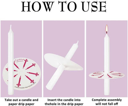 30-Pack 10-Color Taper Candles - 10 Inch Dripless & 10-Hour Burn｜Wedding/Birthday/Home Decor with Premium Wax