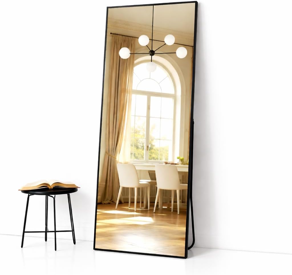 Simple Deluxe Arched Full Length Mirror, 71"x26"Large Floor Mirrors, for Wall Door Bedroom Bathroom Living Room (Gold)
